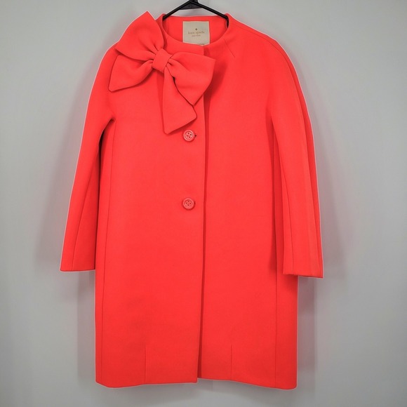 Women's Kate Spade Dorothy Coat Red Paris Geranium Size 4 - Picture 1 of 5